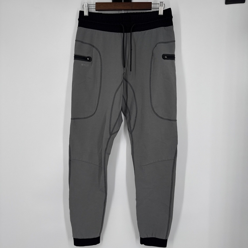 BYLT Gray Black Premium Performance Joggers Sweats Sweatpants Gym Pants Medium